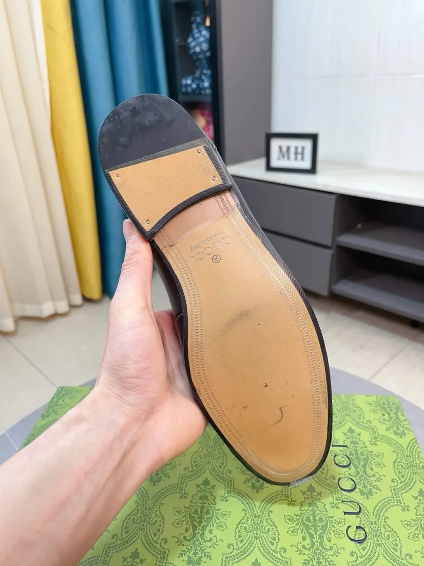 Men's shoes 💰500🌹🌹【GUCCI】The most popular classic Gucci leather shoes. Synchronized with the official website, the upper is made of Italian first-layer cowhide ➕cowhide lining, with unique brand and unique craftsmanship. Highlighting the hot style of the new year. Stop hesitating, stop wandering, get it now. Number: 38--44